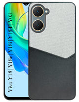 For Vivo Y18 | Y18e | Y03 | Y18i | Y18t Back Cover Case (Dual PU Leather Stitch | Professional Minimalist | Soft and Flexible)