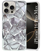 For Apple iPhone 16 Pro Max Back Cover Case ( Dual Design Glitter Sparkle and Detachable Diamond Print Case | Soft and Flexible)