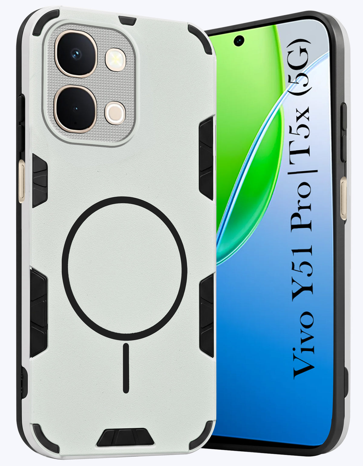 For Vivo Y51 Pro 5G | Vivo T5x Back Cover Case (Slim Hybrid Armor | Shockproof Camera Protection | Rugged Dual Layer)