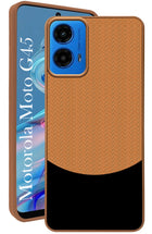 For Motorola Moto G45 Back Cover Case (Elegant PU Leather Finish | Premium Minimalist Professional | Camera Protection Bump)