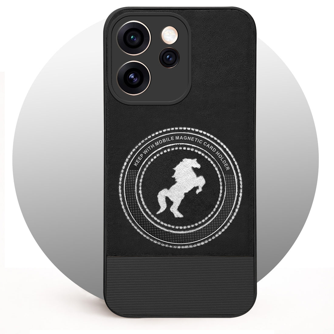 For Vivo Y31 5G Back Cover Case PU Leather Finish (Professional Minimalist Texture | MagSafe Compatile | Camera Protection | Sleek Sober Formal)