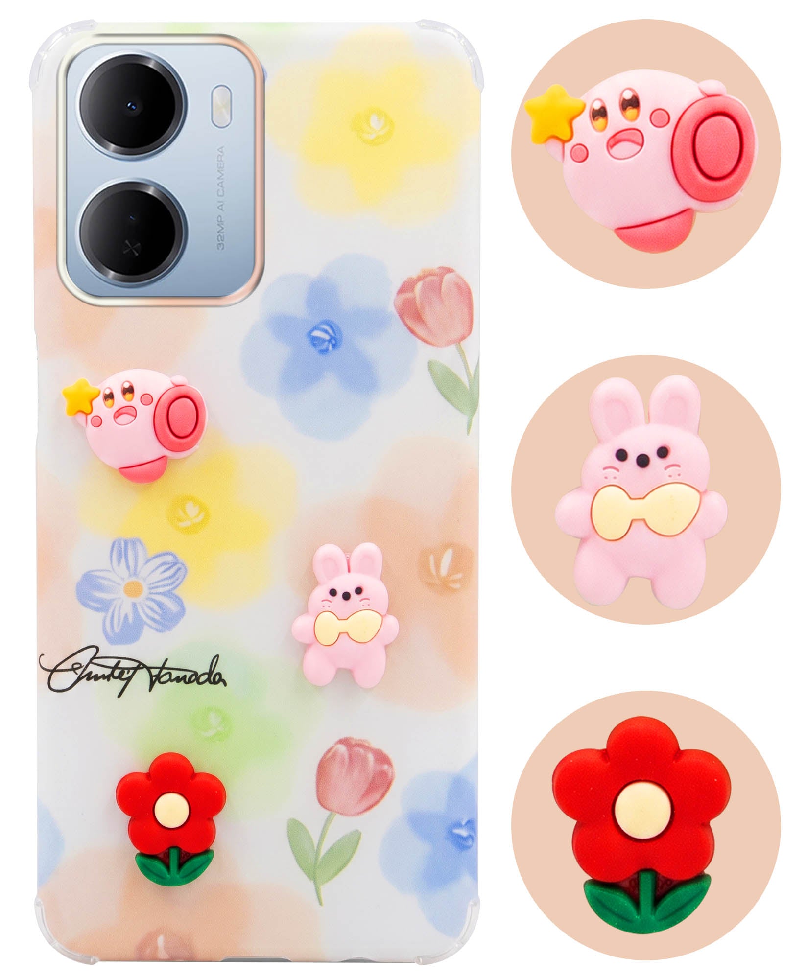 For Redmi 15A 5G Back Cover Case (3D Cute Cartoons | Hard Back Side Soft | Matte Premium Finish | HD Printing)