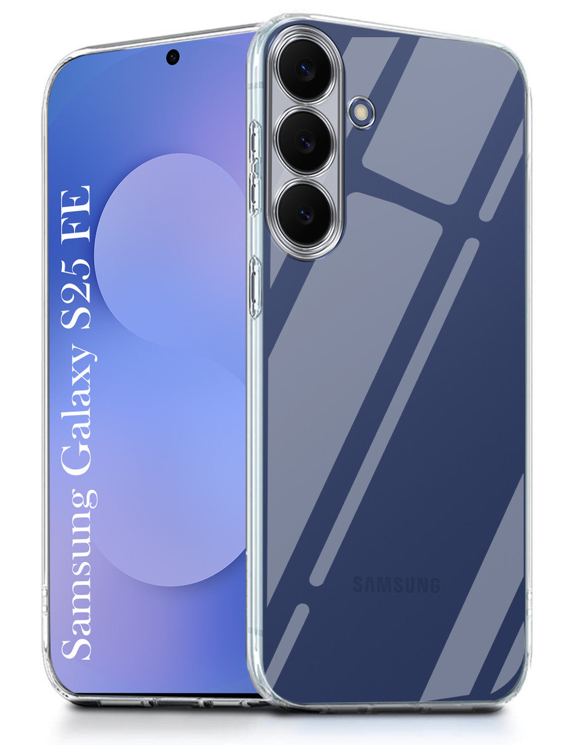 For Samsung Galaxy S25 FE Back Cover Case Silicone (Clear Shockproof Case with Camera Protection | Soft and Flexible | Transparent)