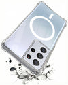 For Samsung Galaxy S21 Ultra 5G Back Cover Shockproof Crystal-Clear (Magsafe Wireless Support | Drop & Camera Protection | Hard Polycarbonate)