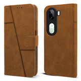 For Vivo iQOO Z9s Flip Cover Case (Stitched Leather with Magnetic Closure)