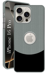 For Apple iPhone 16 Pro Back Cover Case (Elegant PU Leather Finish | Premium Minimalist Professional | Camera Protection Bump)