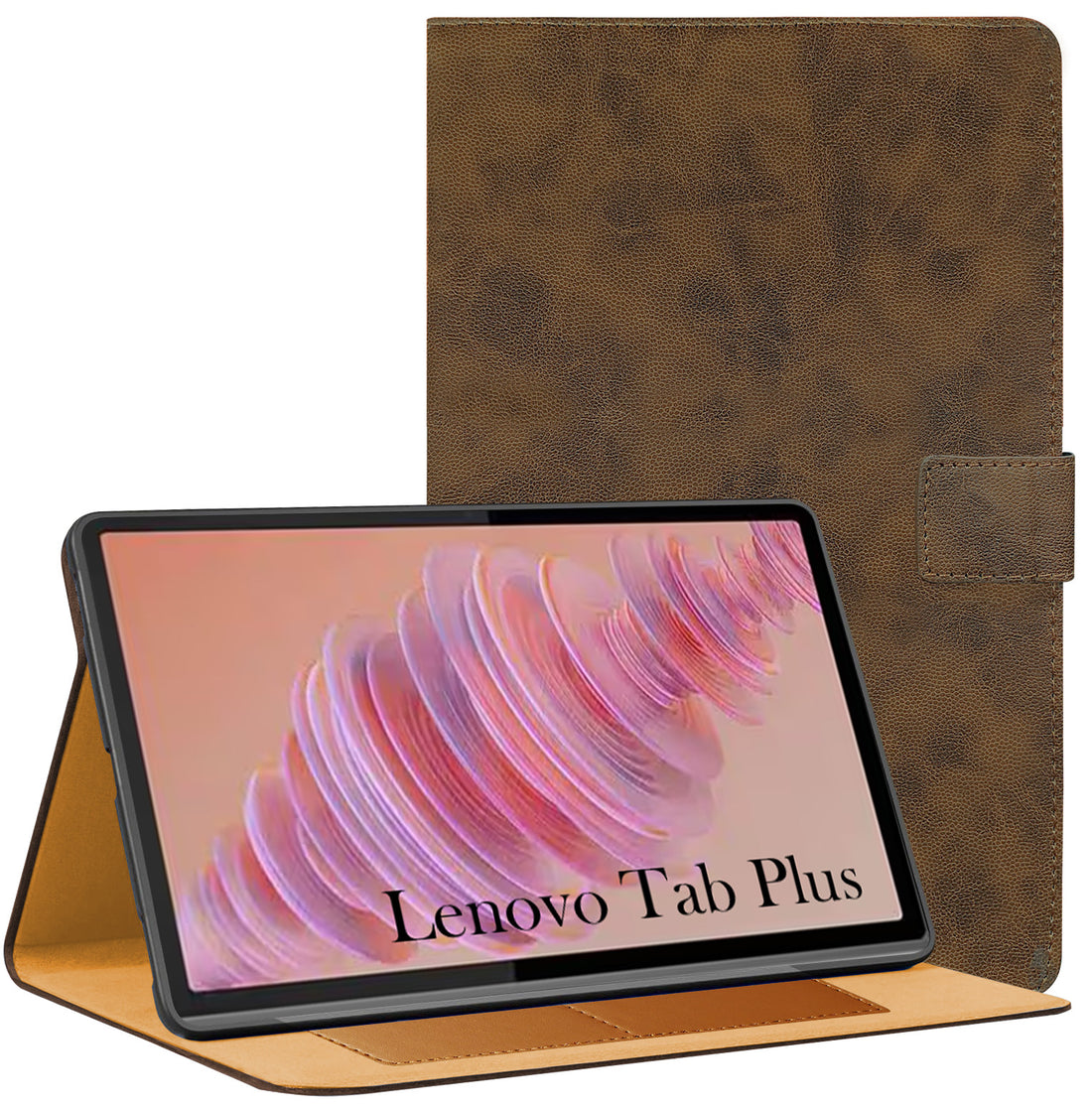 For Lenovo Tab Plus 11.5 Inch TB351FU Flip Cover Folio Cover (PU Leather | Multi-Angle Smart Stand | Card Storage Slots | Silicone Back Pouch)
