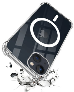 For Apple iPhone 13 Back Cover Shockproof Crystal-Clear (Magsafe Wireless Support | Drop & Camera Protection | Hard Polycarbonate)