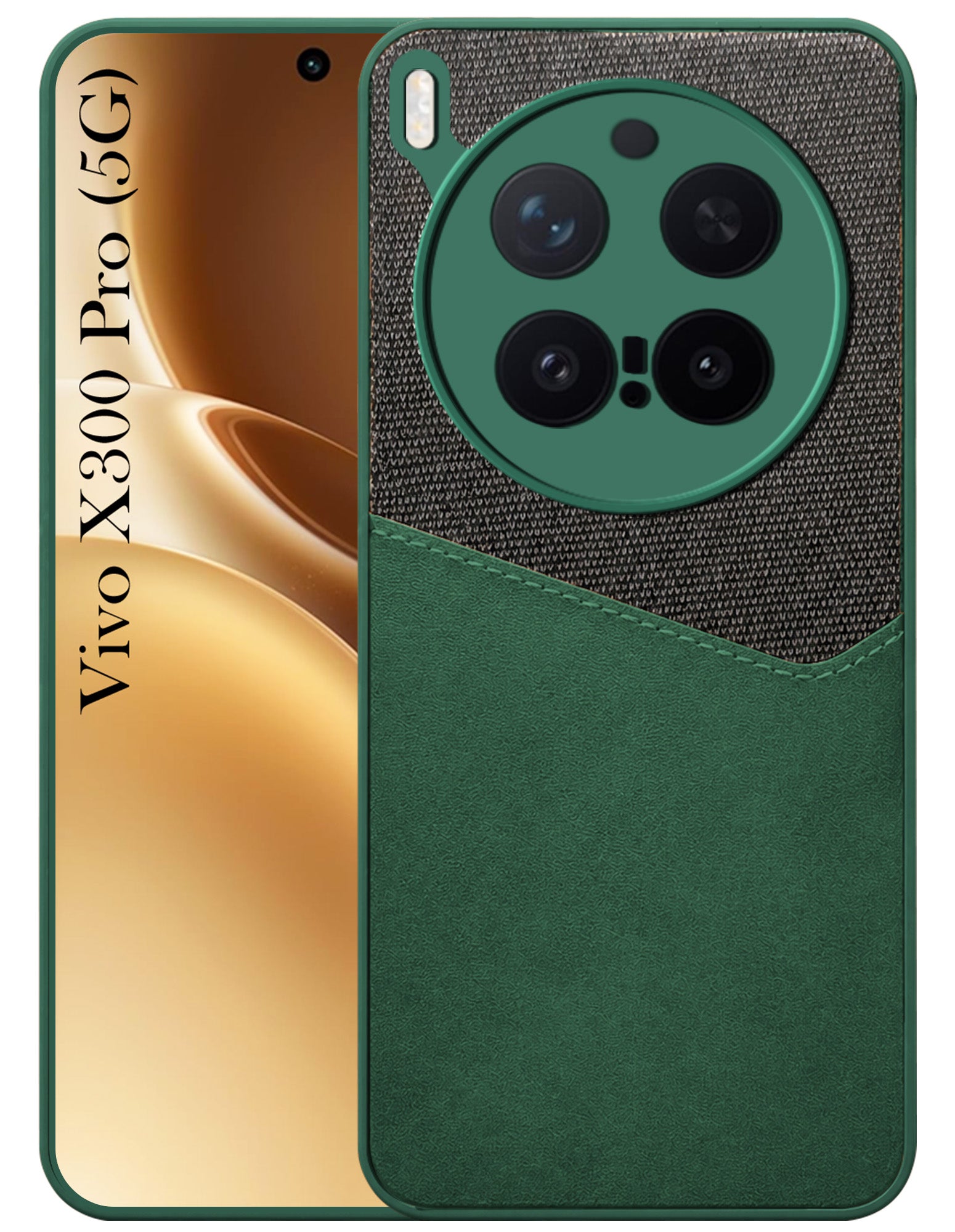 For Vivo X300 Pro Back Cover Case (Dual PU Leather Stitch | Professional Minimalist | Soft and Flexible)