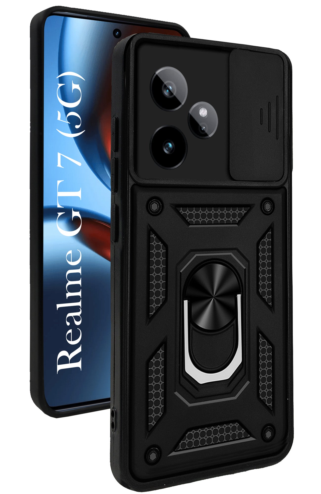 For Realme GT 7 Back Cover Case (Hybrid Dual Armor Polycarbonate)