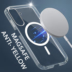 For Samsung Galaxy A26 5G Back Cover Case Lifetime Anti-Yellow MagSafe Compatible Clear (Sleek Hard Crystal | Shockproof and Camera Protection)