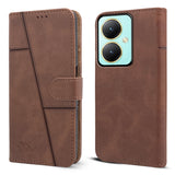 For Vivo Y27 Flip Cover Case (Stitched Leather with Magnetic Closure)
