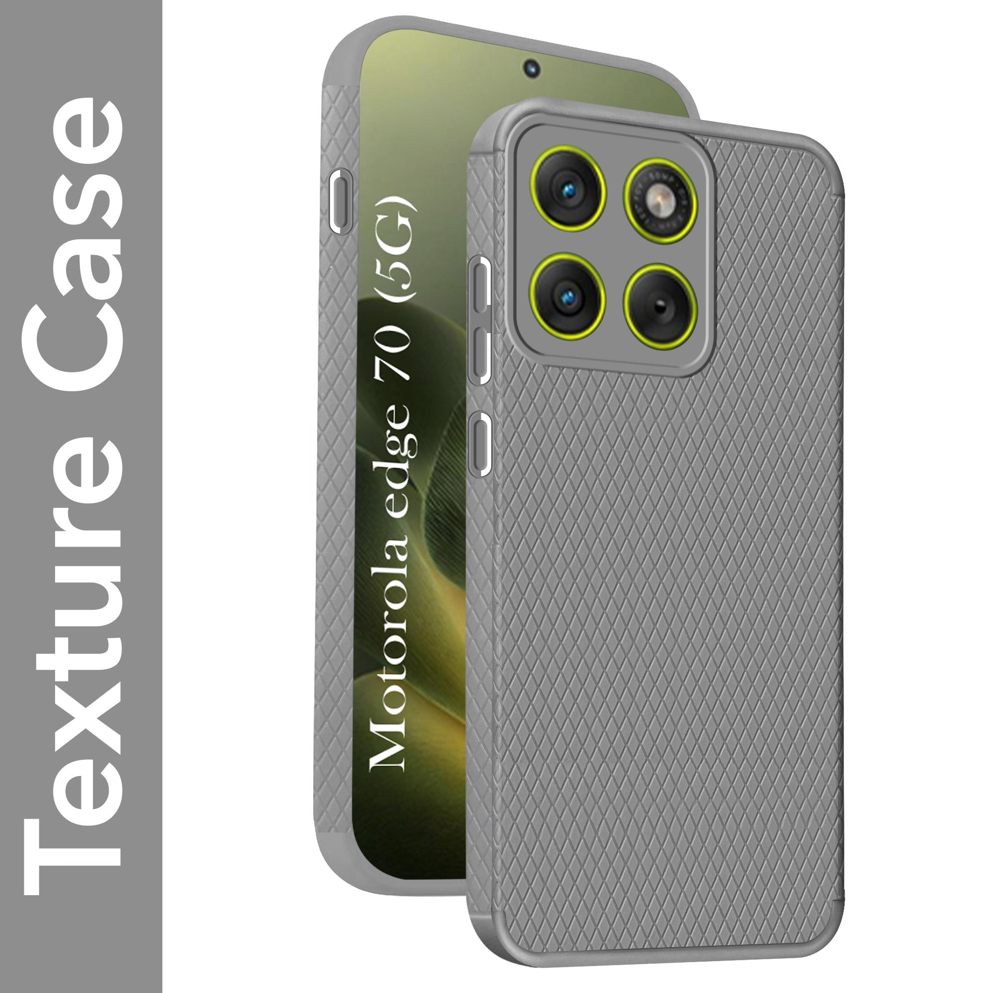 For Motorola Moto Edge 70 Back Cover Case Liquid Silicone (Camera Protection | Side Grip Texture | Soft and Flexible)