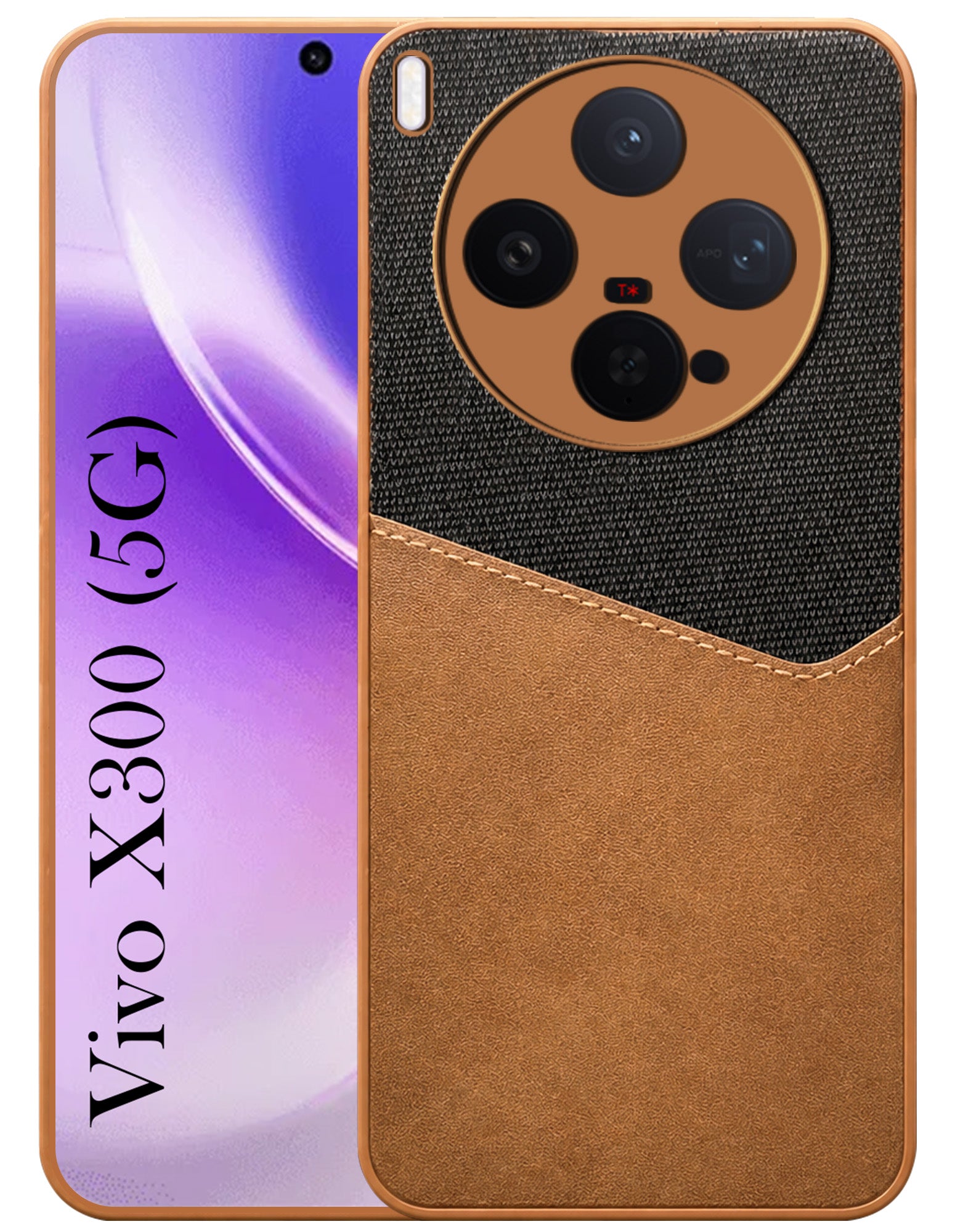 For Vivo X300 5G Back Cover Case (Dual PU Leather Stitch | Professional Minimalist | Soft and Flexible)
