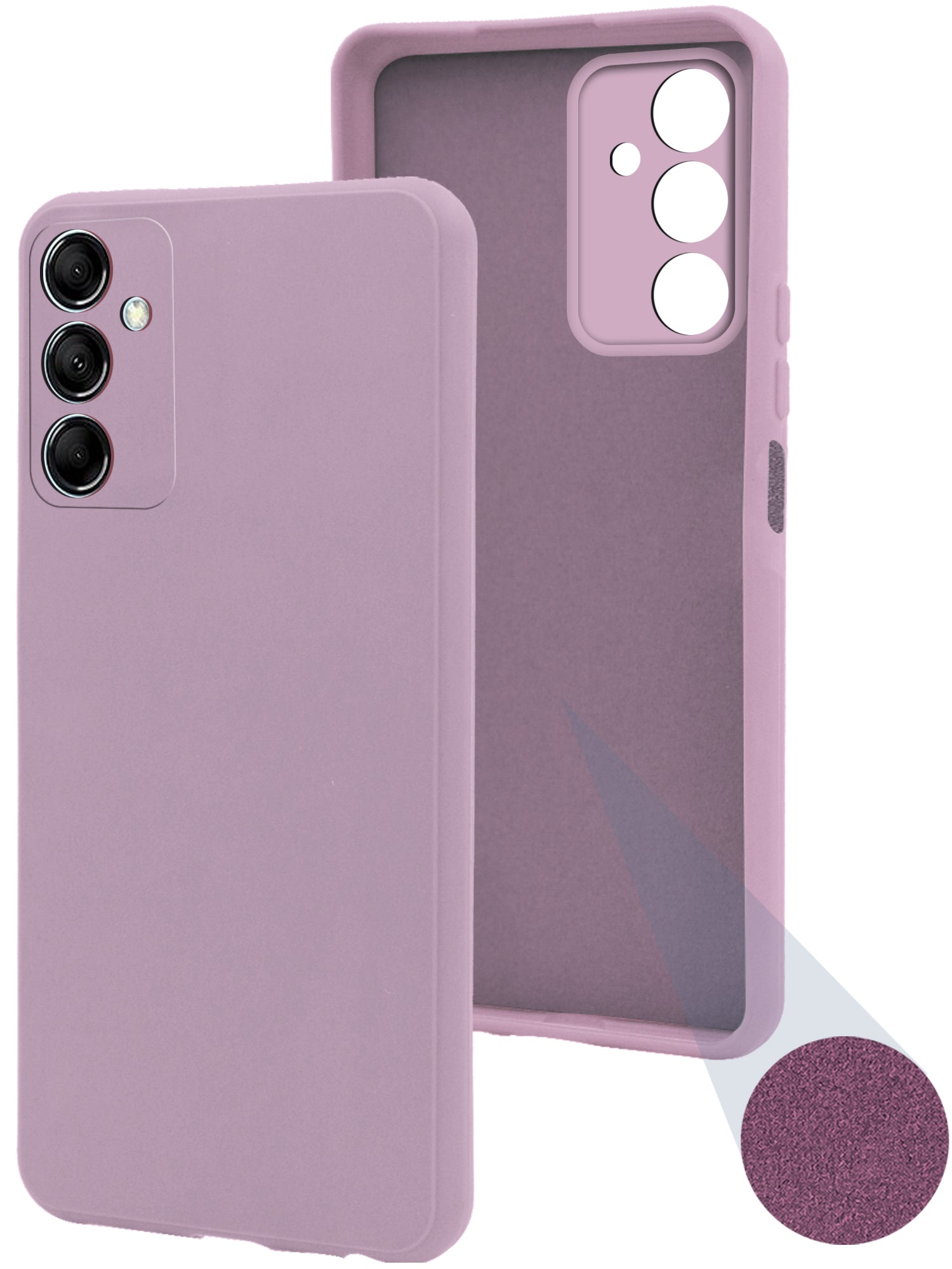 For Samsung Galaxy M14 5G Back Case Cover (Matte Finish Silicone with Inside Fiber Cloth)