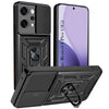 For Oppo Reno14 Pro 5G | Oppo Reno 14 Pro 5G Back Cover Case (Sliding Shutter Camera Protection | Polycarbonate |Ring Holder Kickstand)