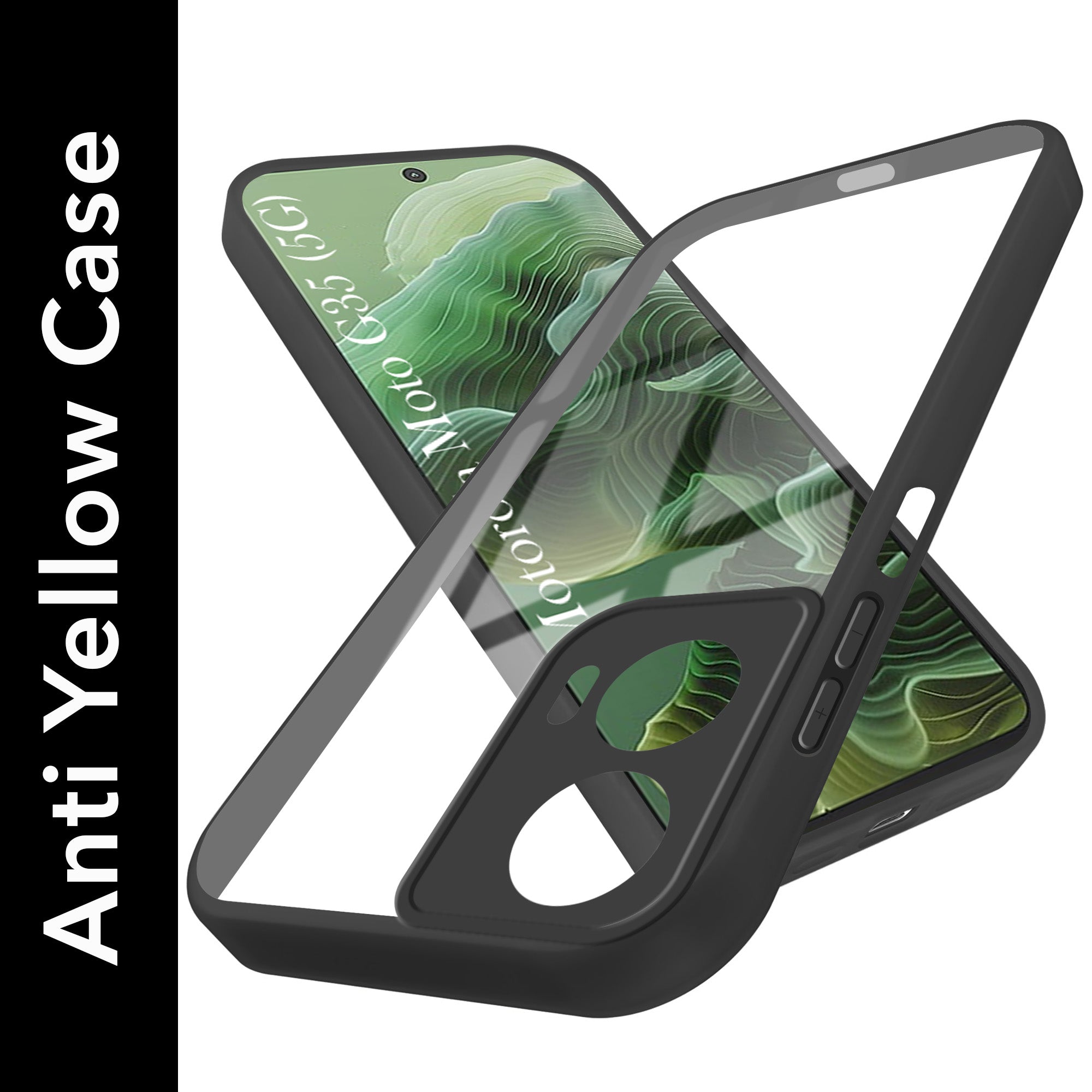 For Motorola Moto G35 5G Back Cover Case (Lifetime Anti Yellow | Anti Scratch | Crystal Clear Shockproof)