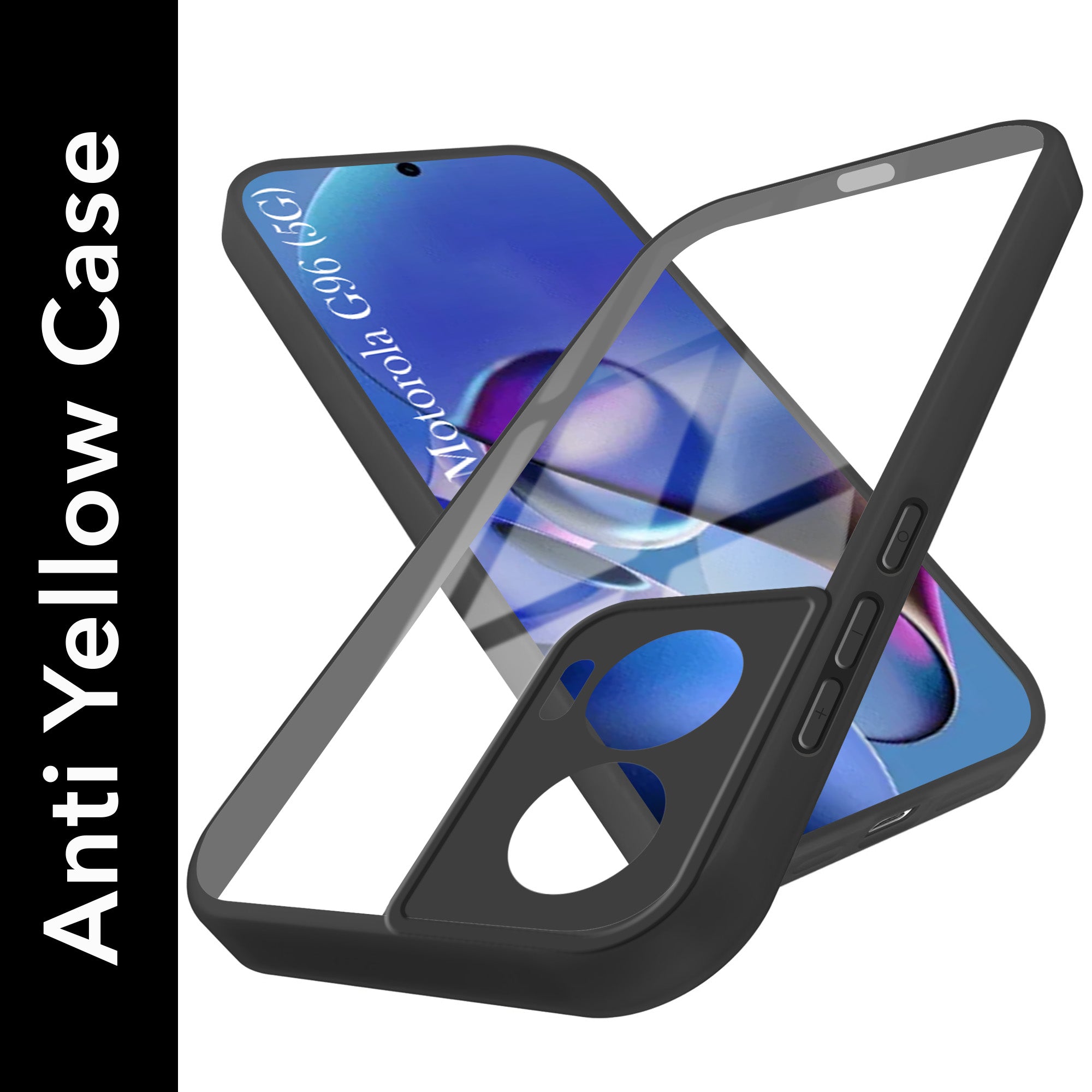 For Motorola Moto G96 Back Cover Case (Lifetime Anti Yellow | Anti Scratch | Crystal Clear Shockproof)