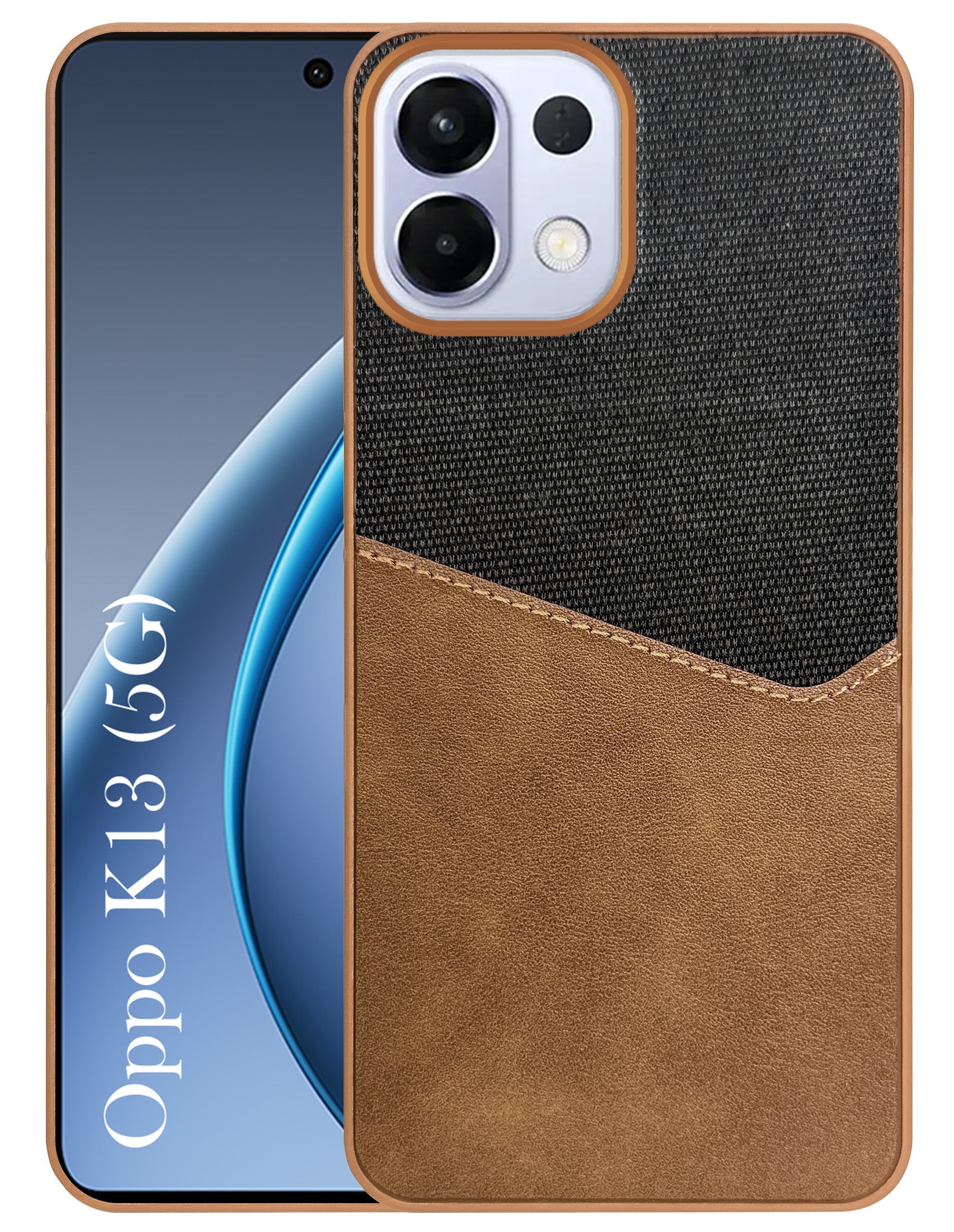 For Oppo K13 Back Cover Case (Dual PU Leather Stitch | Professional Minimalist | Soft and Flexible)