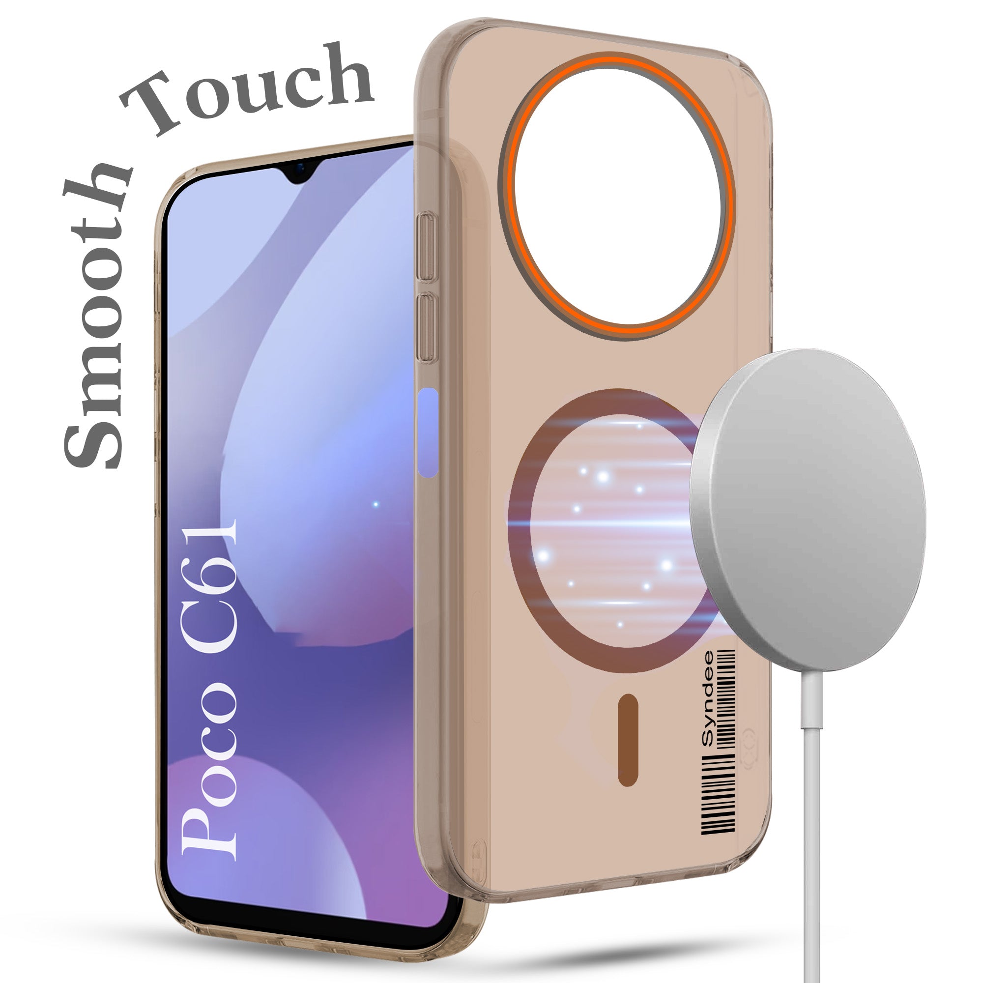 For Xiaomi Poco C61 Back Cover Case (Soft Touch | Camera Bump Protection | MagSafe Compatible | Matte Finish)