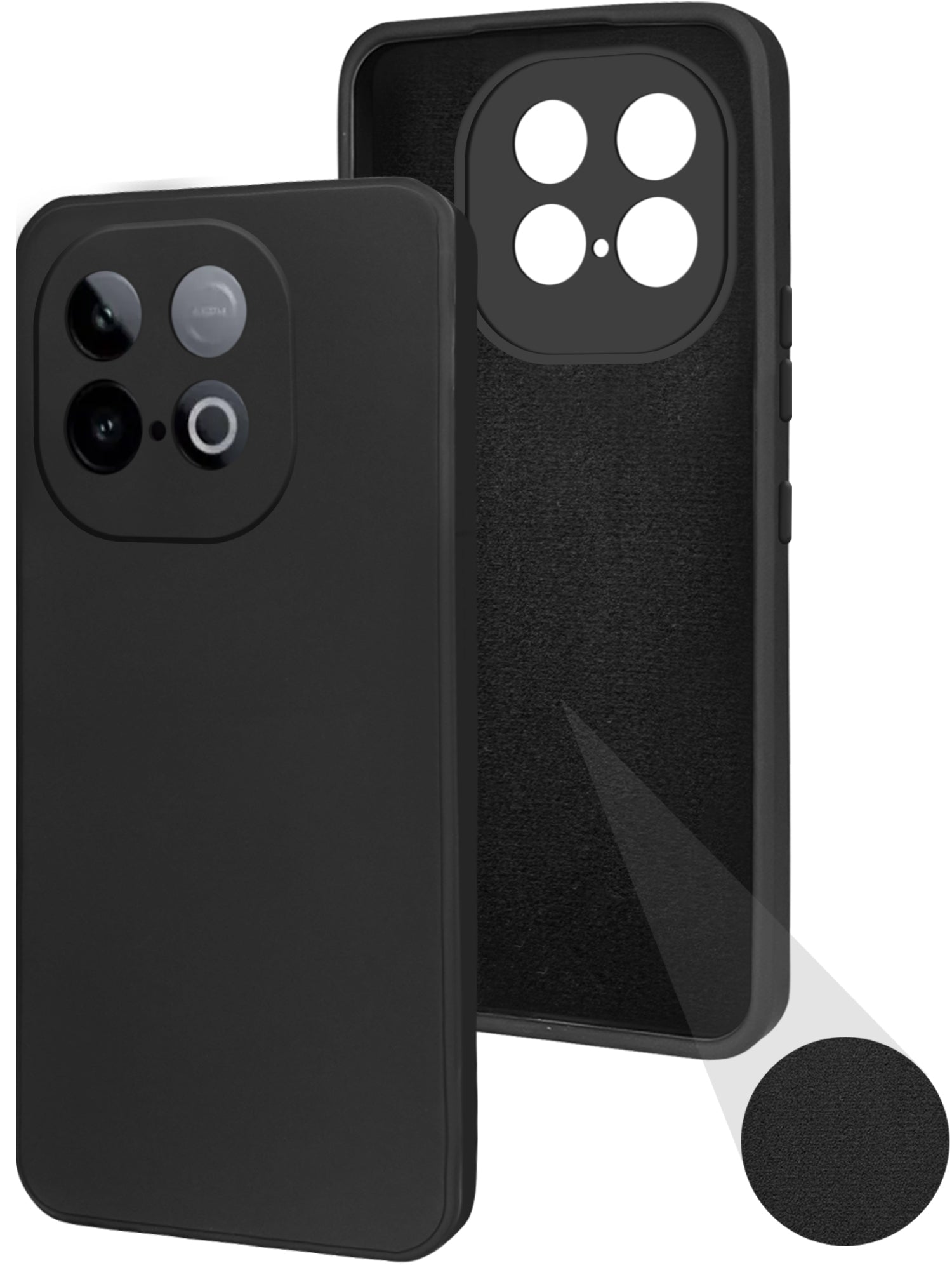 For Vivo iQOO Neo 10 Back Cover Case (Matte Finish Silicone with Inside Fiber Cloth)