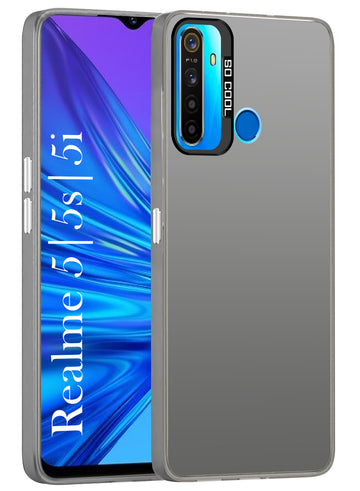 For Realme 5 | 5s | 5i Hard Back Cover Case (Velvet Touch | Professional Glossy Finish | Camera Protection Bump)