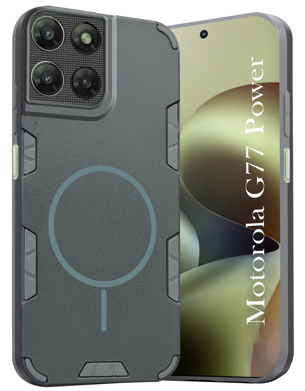 For Motorola Moto G77 Power Back Cover Case (Slim Hybrid Armor | Shockproof Camera Protection | Rugged Dual Layer)