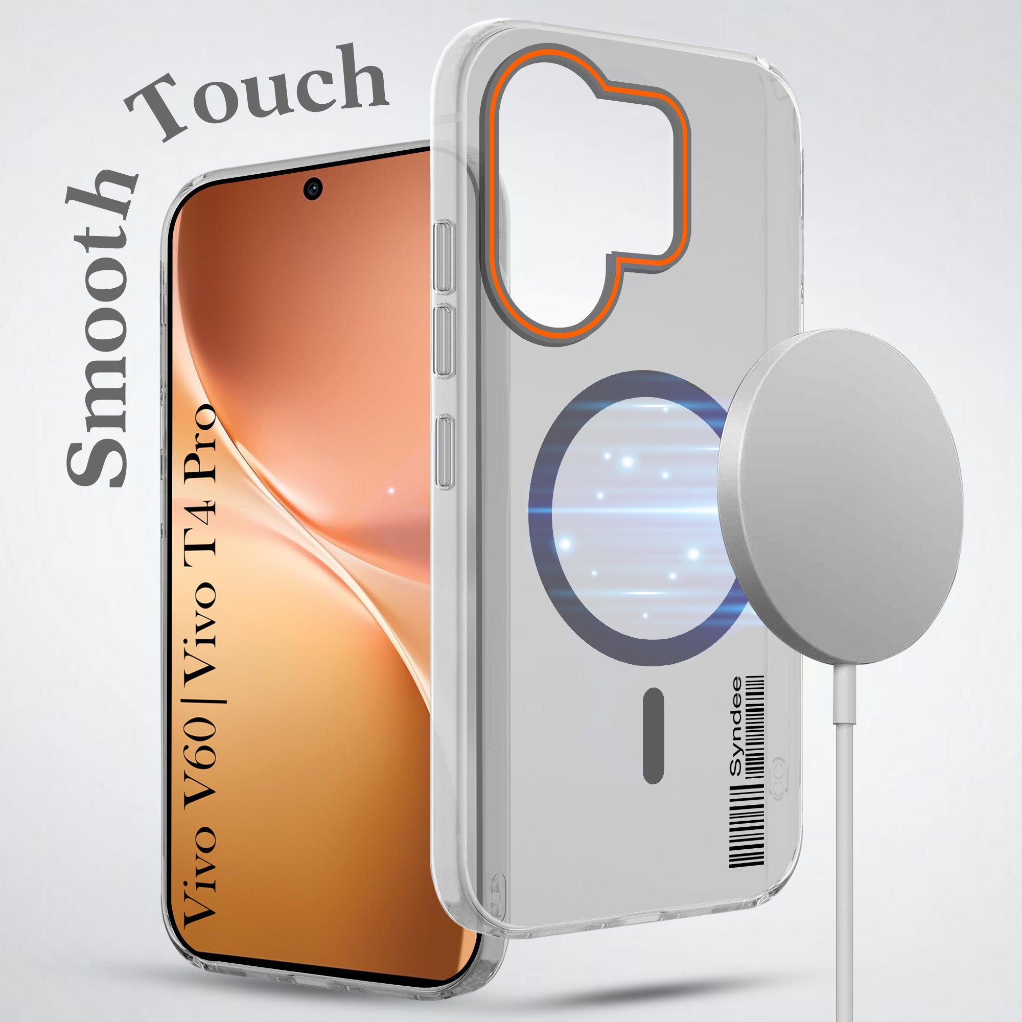 For Vivo V60 | Vivo T4 Pro Back Cover Case (Soft Touch | Camera Bump Protection | MagSafe Compatible | Matte Finish)
