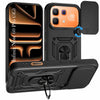 For Infinix Note 60 Pro 5G Back Cover Case Hybrid Armor (Sliding Shutter Camera Protection | Polycarbonate |Ring Holder Kickstand)