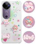For Vivo V40 | Vivo V40 Pro 5G Back Cover Case (3D Cute Cartoons | Hard Back Side Soft | Matte Premium Finish | HD Printing)