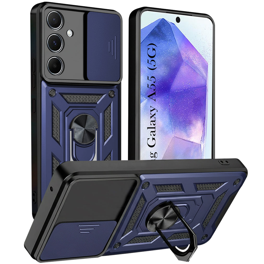 For Samsung Galaxy A55 5G Back Cover Case (Hybrid Dual Armor Polycarbonate)