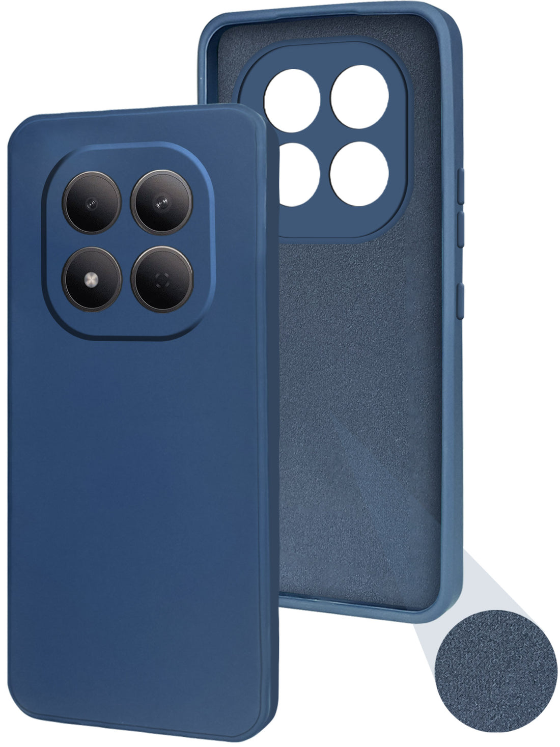 For Xiaomi Redmi Note 15 Pro 5G Back Cover Case (Matte Finish Silicone with Inside Fiber cloth)