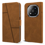 For Redmi Note 14 Pro Plus Flip Cover Case ( Stitched Leather with Magnetic Closure)