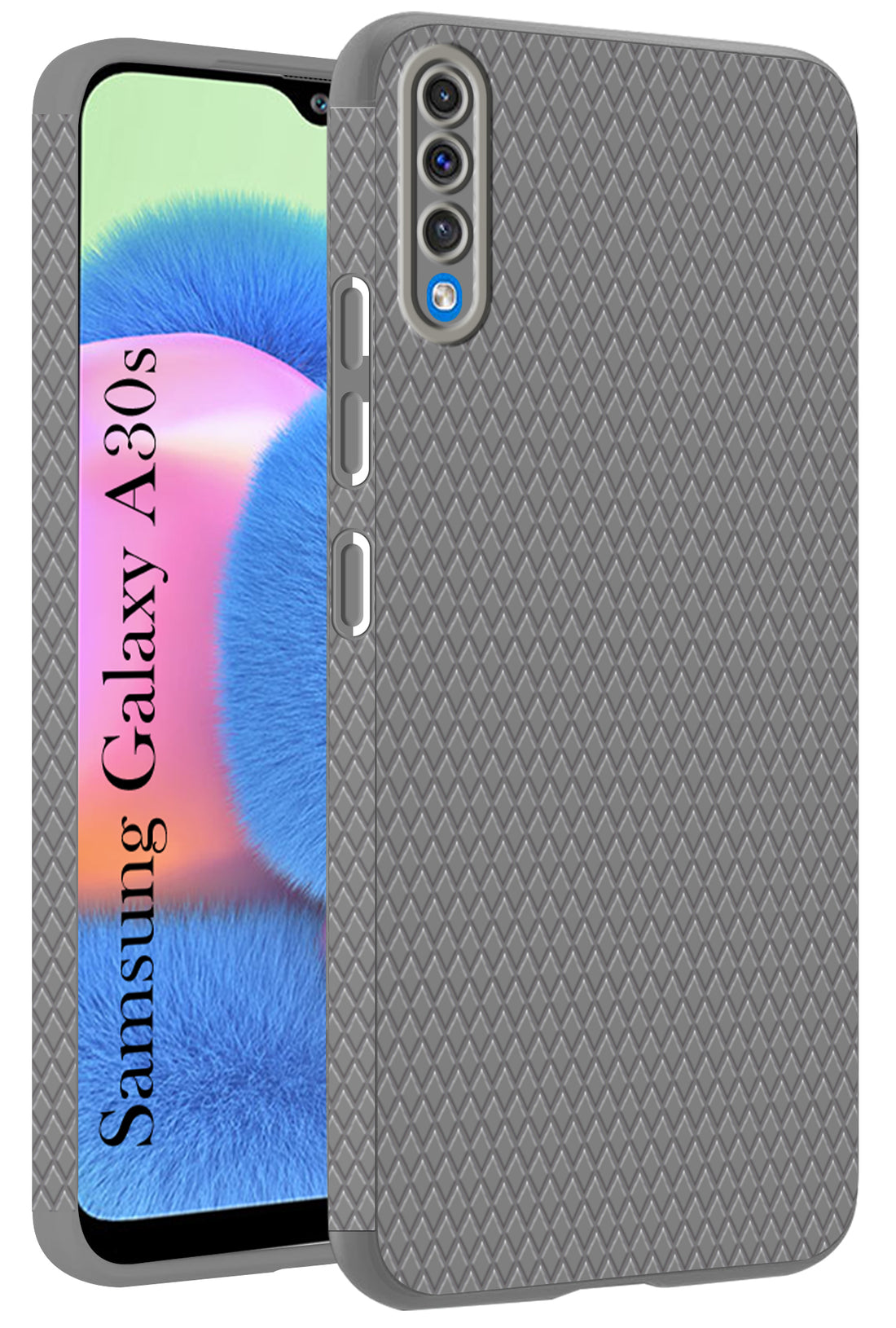 For Samsung Galaxy A30s Back Cover Case (Liquid Silicone | Side Grip | Camera Protection)