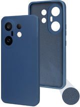 For Vivo X200 FE Back Cover Case (Matte Finish Silicone with Inside Fiber cloth)