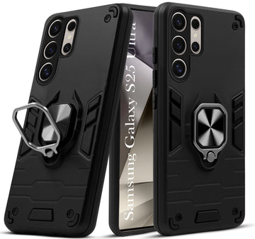 For Samsung Galaxy S25 Ultra Back Cover Case (Shockproof Polycarbonate Dual Layer Hybrid Armor)