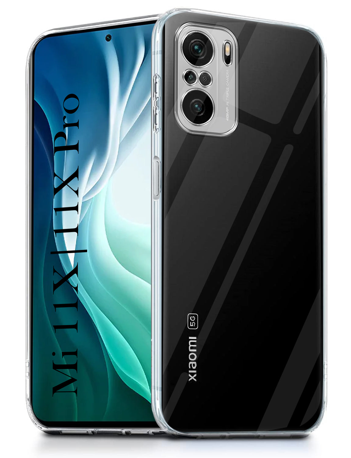 For Xiaomi Mi 11X | 11X Pro 5G Back Cover ( Silicone Clear Shockproof Case with Camera Protection | Soft and Flexible | Transparent)