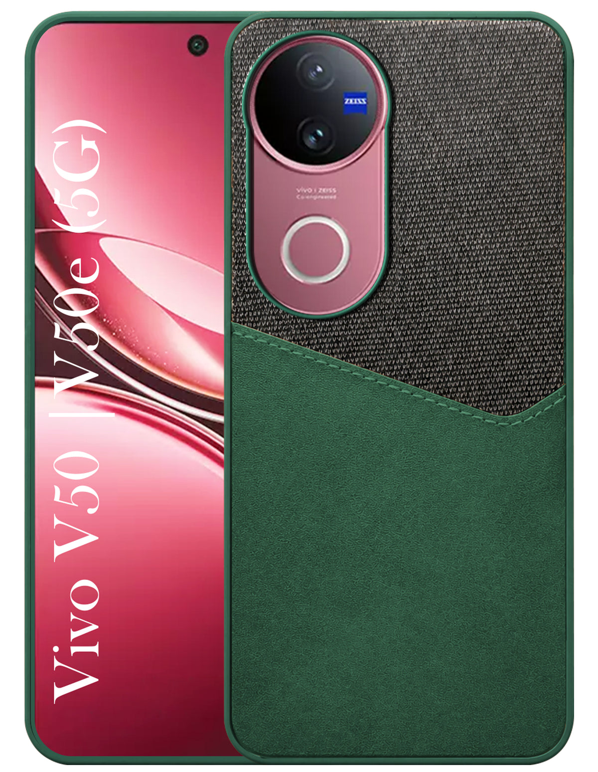 For Vivo V50 | Vivo V50e Back Cover Case (Dual PU Leather Stitch | Professional Minimalist | Soft and Flexible)