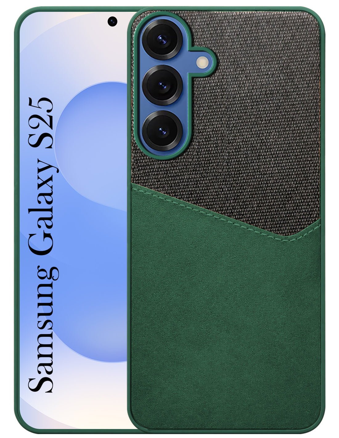 For Samsung Galaxy S25 Back Cover Case (Dual PU Leather Stitch | Professional Minimalist | Soft and Flexible)