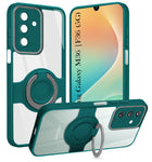 For Samsung Galaxy M36 | Samsung Galaxy F36 Back Cover Case with stand (Built-in Ring Holder Kickstand | Lifetime Anti Yellow | Camera Protection)