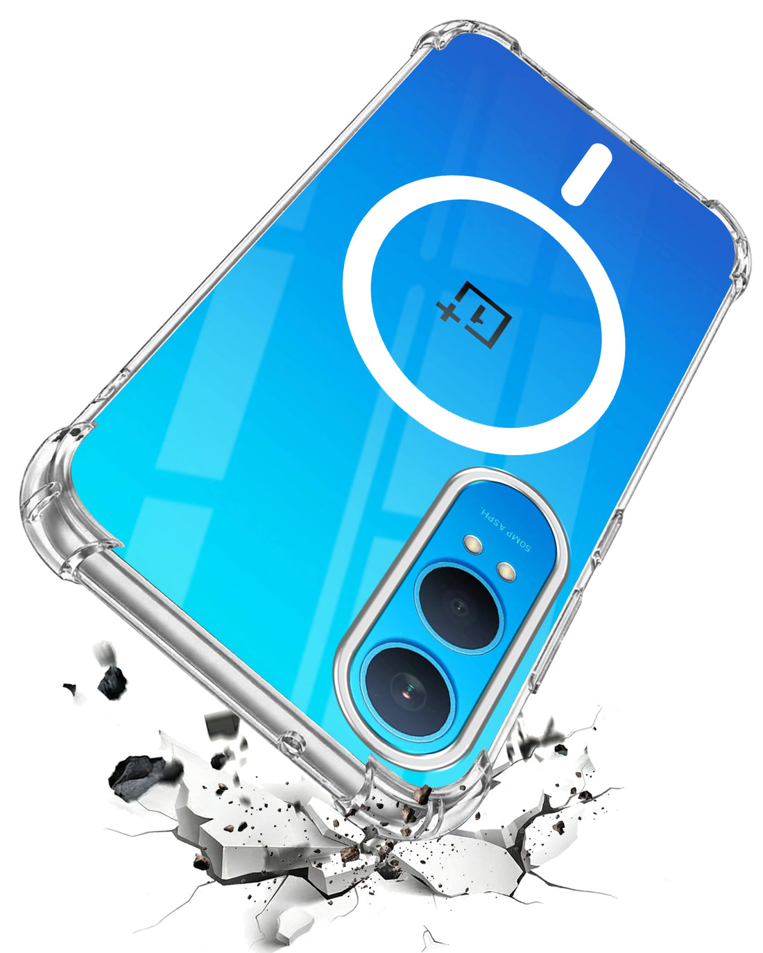 For OnePlus Nord CE 4 Lite Back Cover Shockproof Crystal-Clear (Magsafe Wireless Support | Drop & Camera Protection | Hard Polycarbonate)