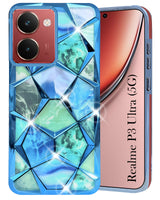 For Realme P3 Ultra Back Cover Case (Dual Design Glitter Sparkle and Detachable Diamond Print Case | Soft and Flexible)