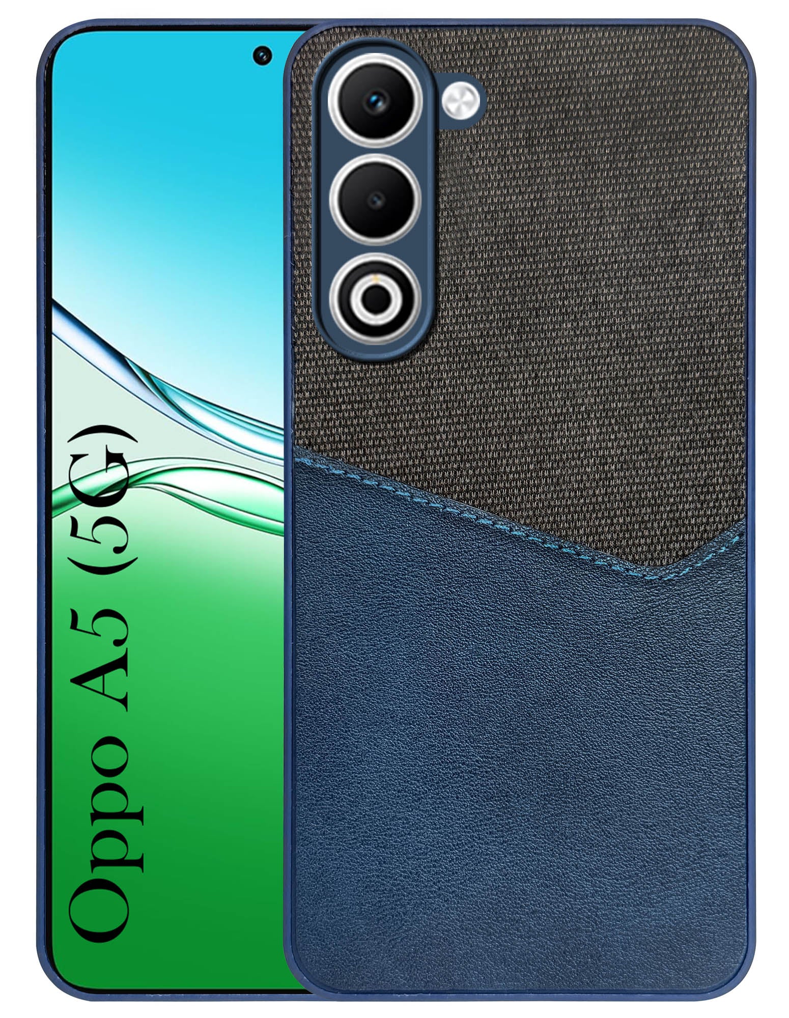 For Oppo A5 Pro Back Cover Case (Dual PU Leather Stitch | Professional Minimalist | Soft and Flexible)