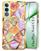 For Oneplus Nord CE 4 Back Cover Case (Dual Design Glitter Sparkle and Detachable Diamond Print Case | Soft and Flexible)