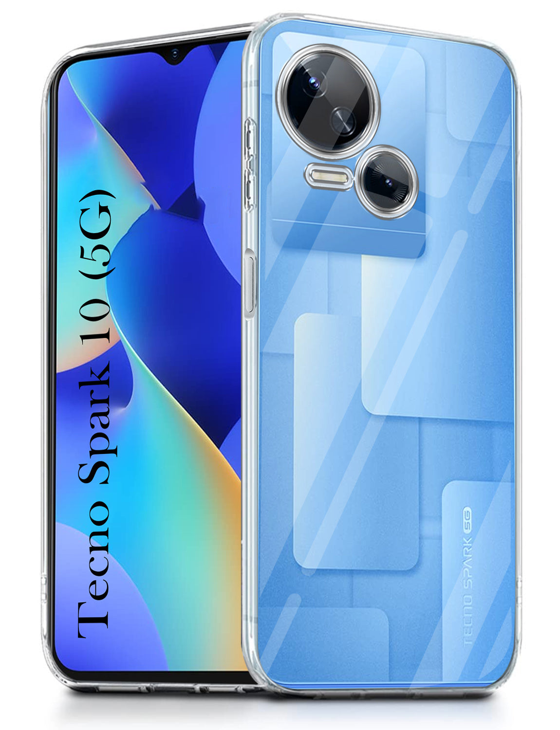 For Tecno Spark 10 5G Back Cover ( Silicone Clear Shockproof Case with Camera Protection | Soft and Flexible | Transparent)