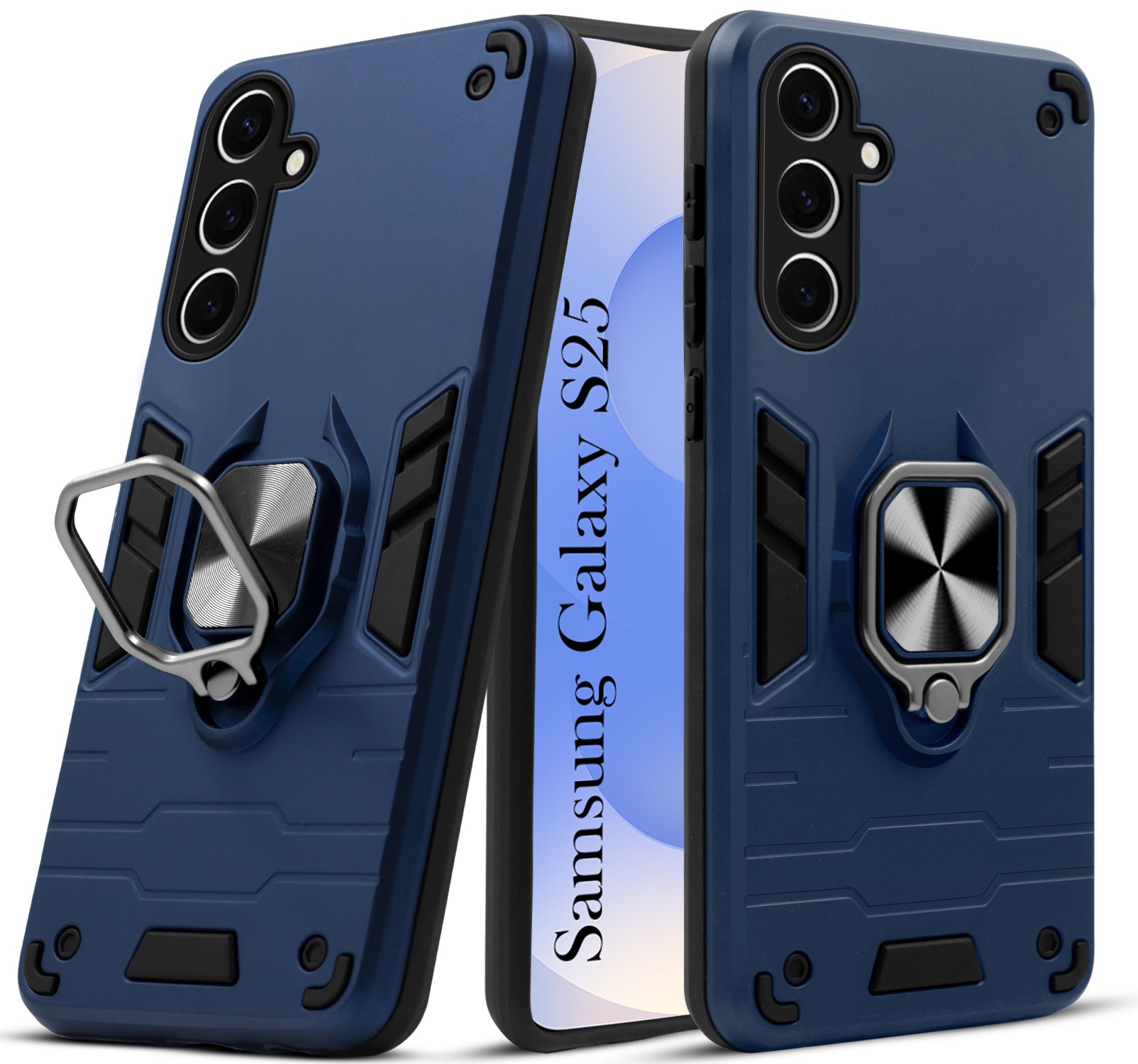 For Samsung Galaxy S25 Back Cover Case (Shockproof Polycarbonate Dual Layer Hybrid Armor)