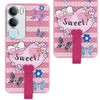 For Vivo Y29 Back Cover Case (3D Cute Heart Strap Holder | Camera Protection | Designer Girls Print)