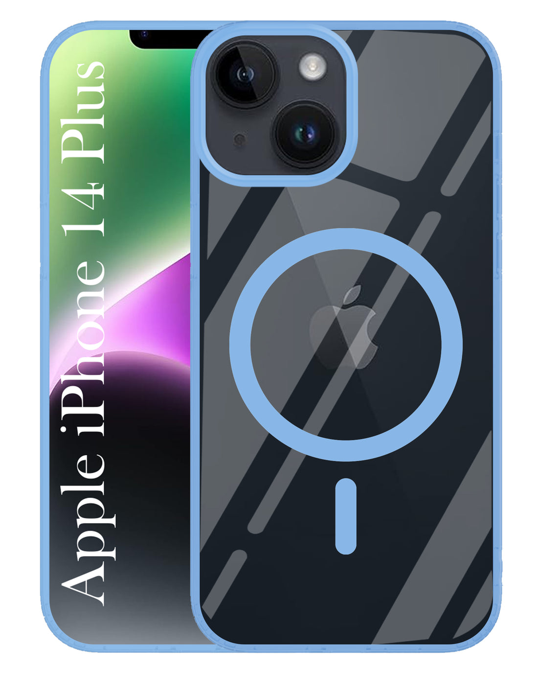 For Apple iPhone 14 Plus Back Cover Case (MagSafe Compatible Wireless Charging | Hybrid Camera Bump Protection | Shockproof Polycarbonate Material)