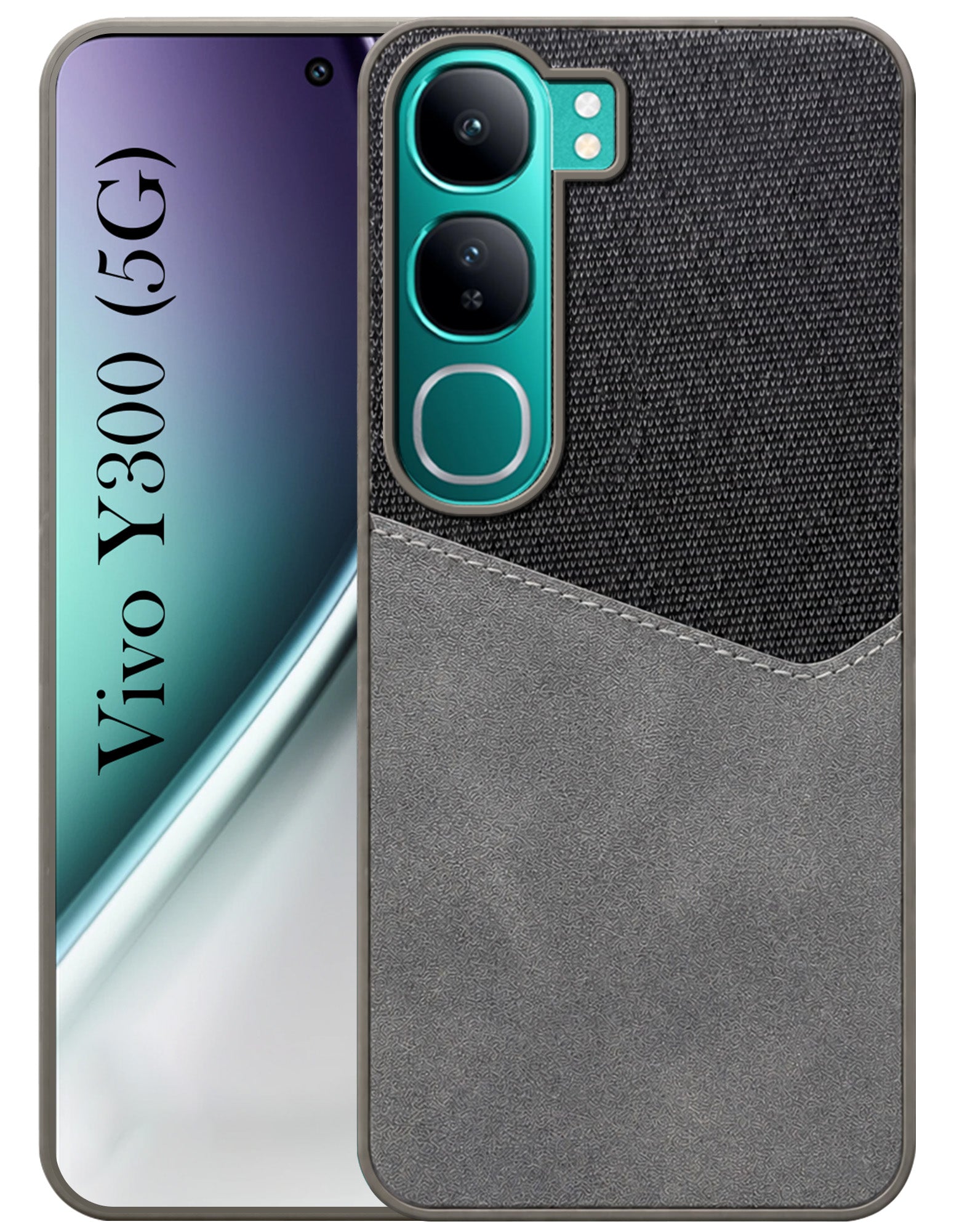 For Vivo Y300 Back Cover Case (Dual PU Leather Stitch | Professional Minimalist | Soft and Flexible)