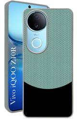 For Vivo iQOO Z10R Back Cover Case (Elegant PU Leather Finish | Premium Minimalist Professional | Camera Protection Bump)